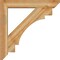 Ekena Millwork Merced Slat Rough Sawn Bracket w/ Offset Brace, Western Red Cedar, 6"W x 32"D x 32"H BKT0604X32X32MRC06RWR - alternate 4